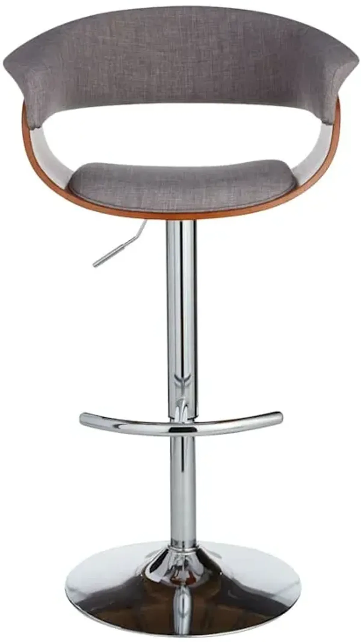 Crosby St. Vintage Mod Adjustable Swivel Barstool, Grey