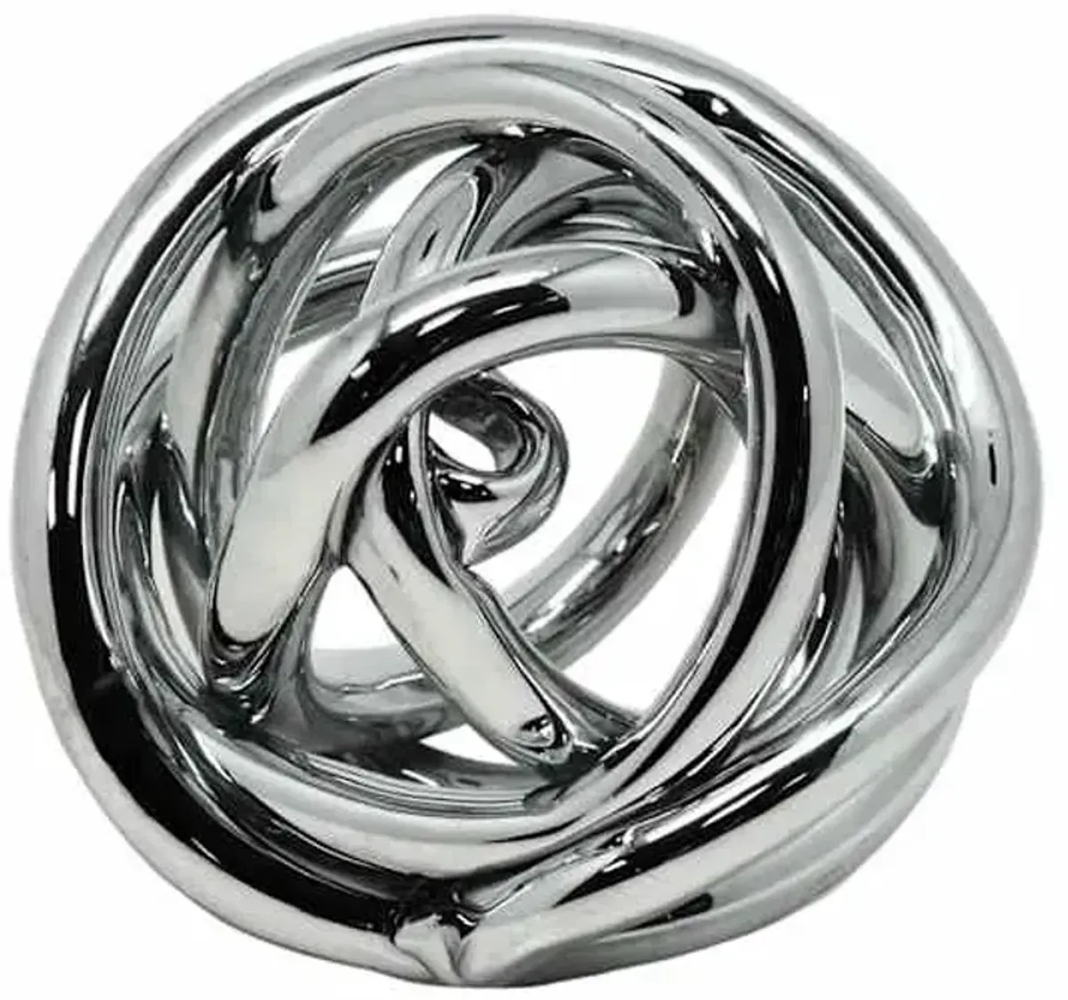 Silver Glass Orb Decor, 5"