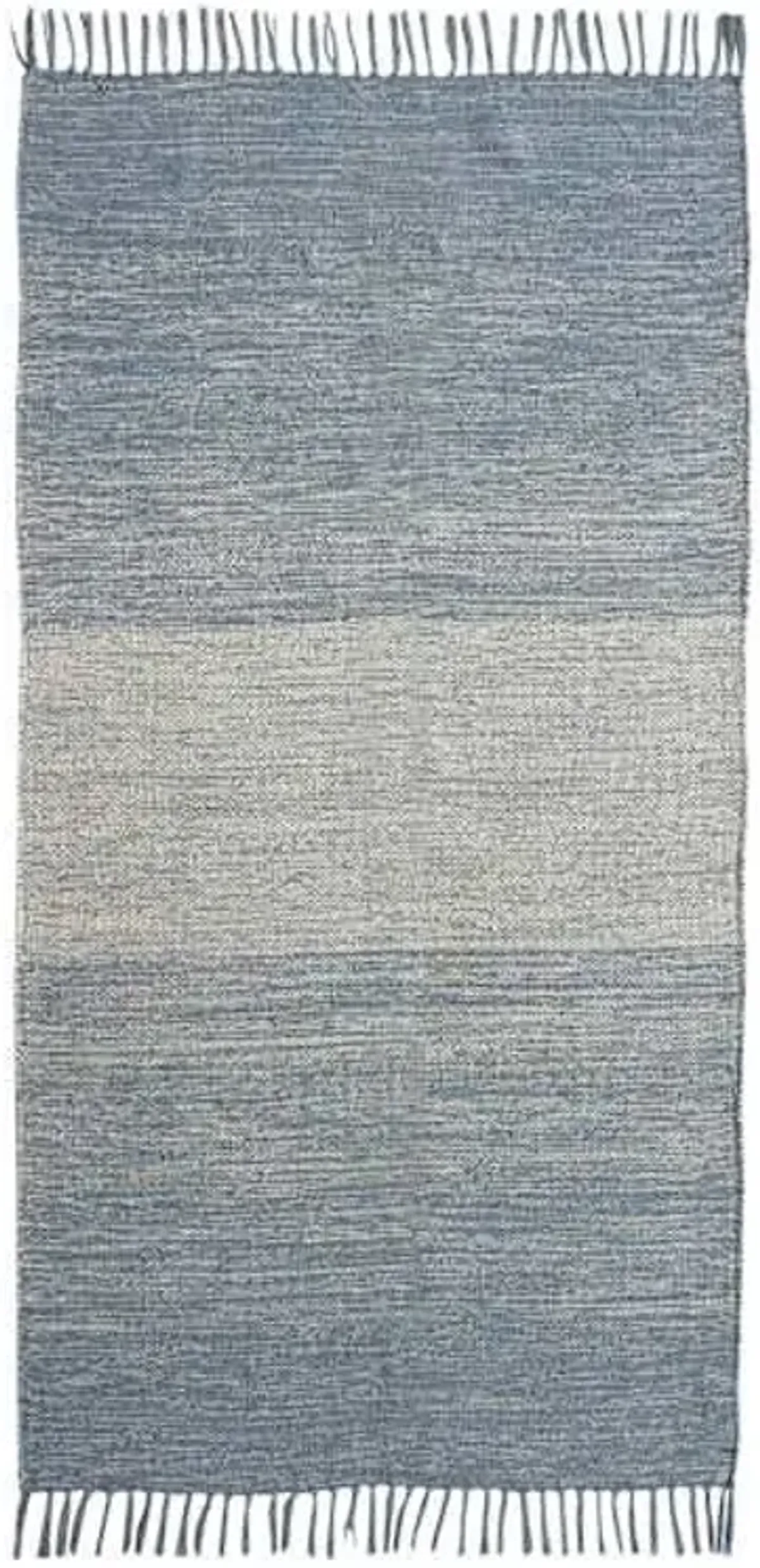 (D522) Blue Ombre Fringe Runner, 2x5