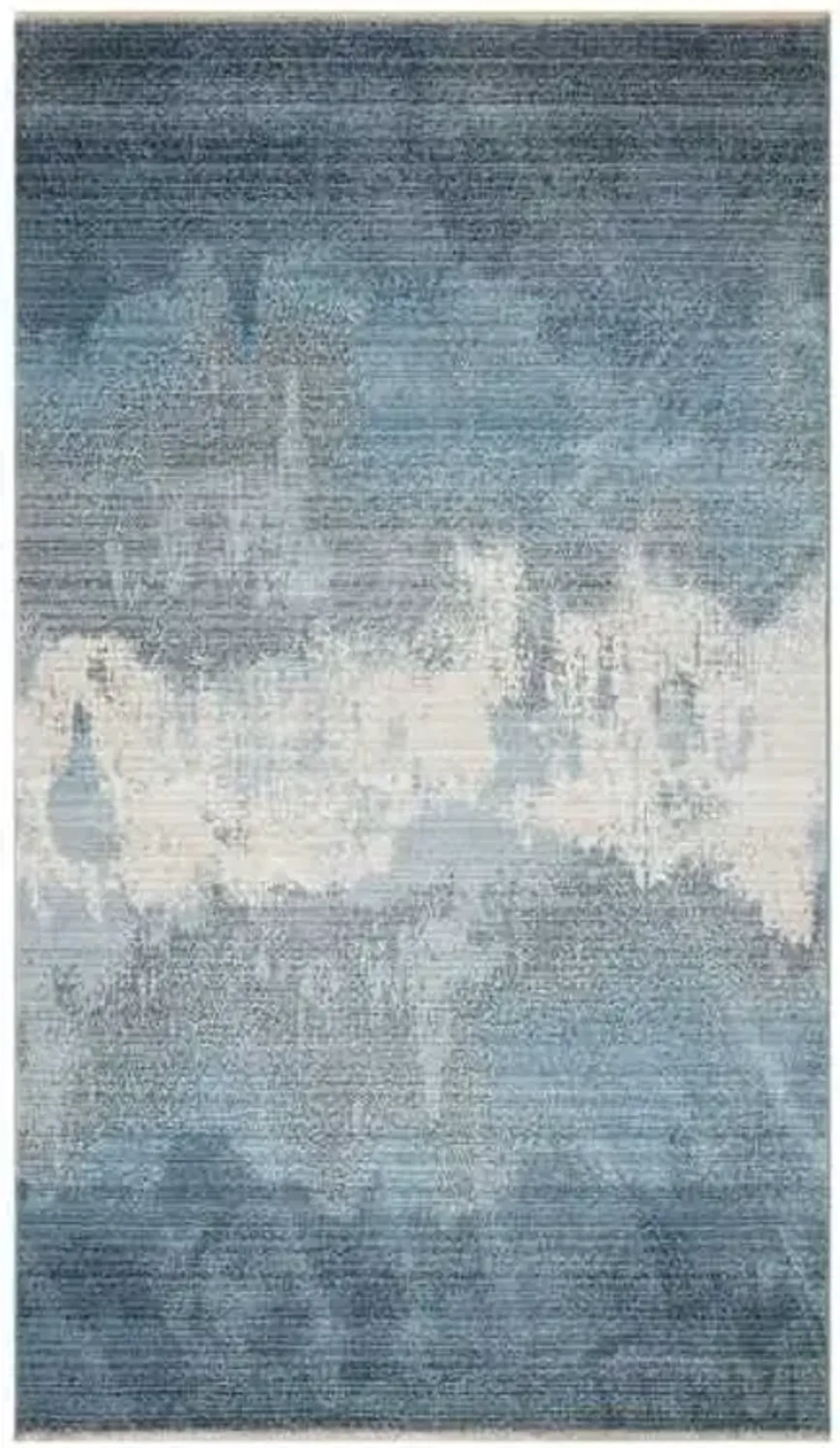 (B763) Cypress Blue Ombre Accent Rug, 3x5