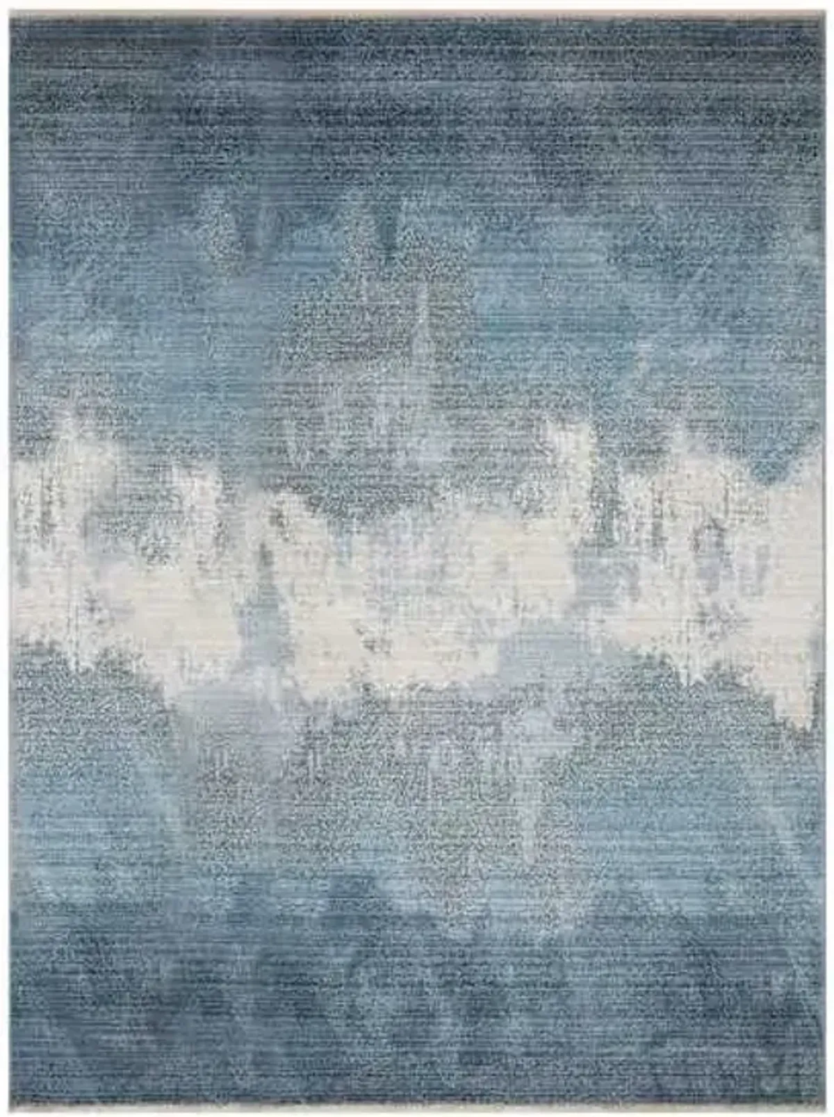 (B763) Cypress Blue Ombre Area Rug, 8x10