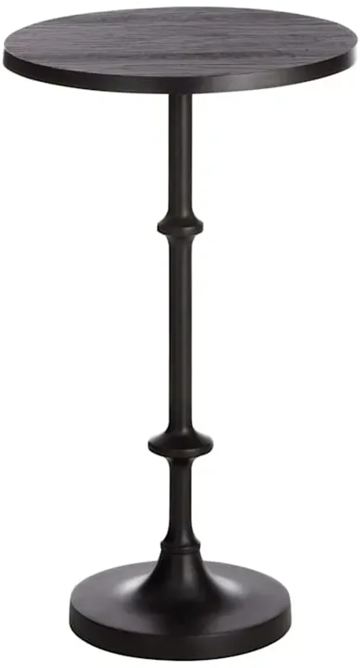 Calvin Black Metal Accent Table, 22"