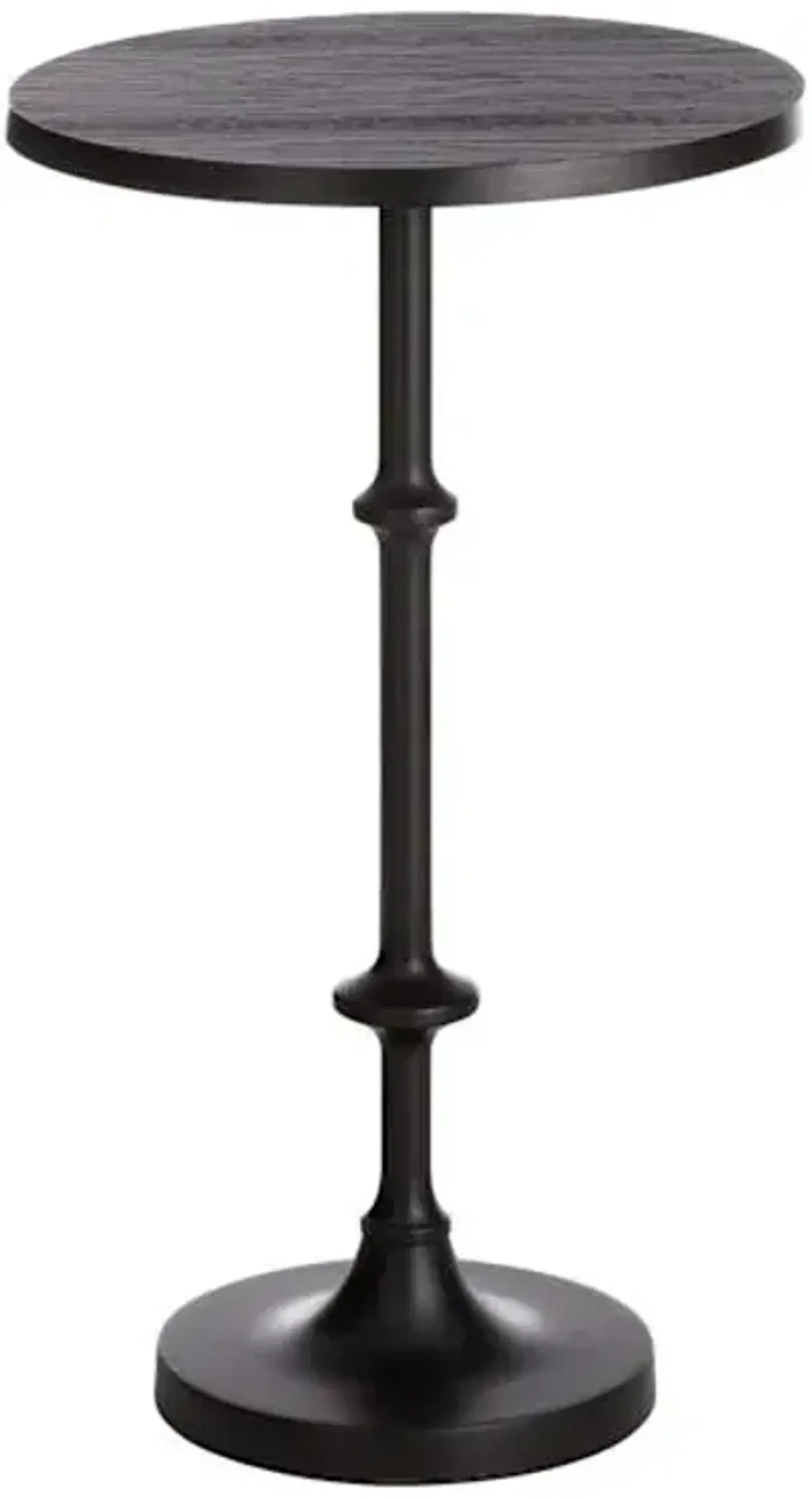 Calvin Black Metal Accent Table, 22"