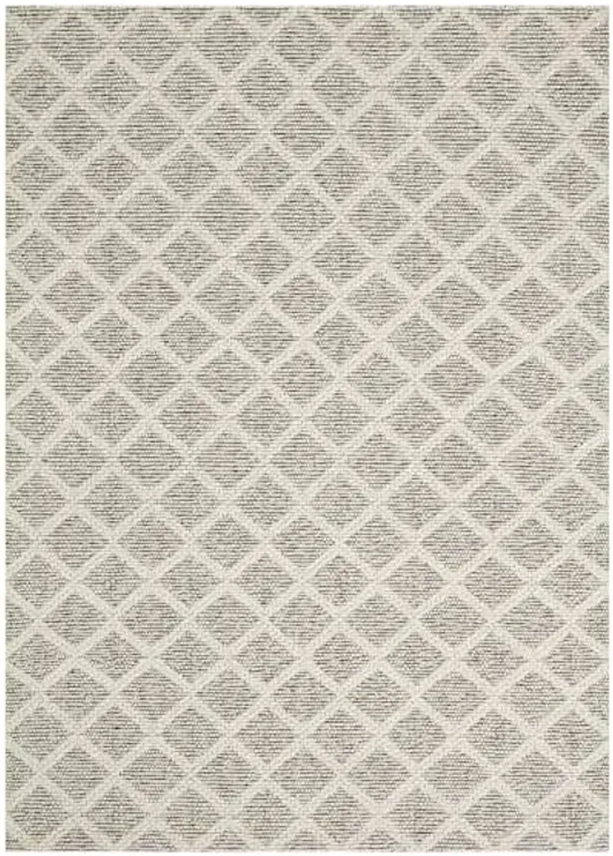(B780) Wesley Beige & Ivory Diamond Design Area Rug, 8x10