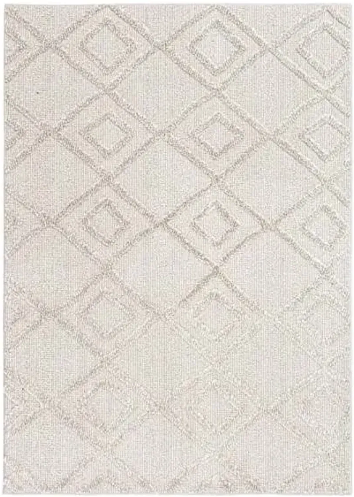 (D560) Brantley Grey Diamond Design Area Rug, 5x7