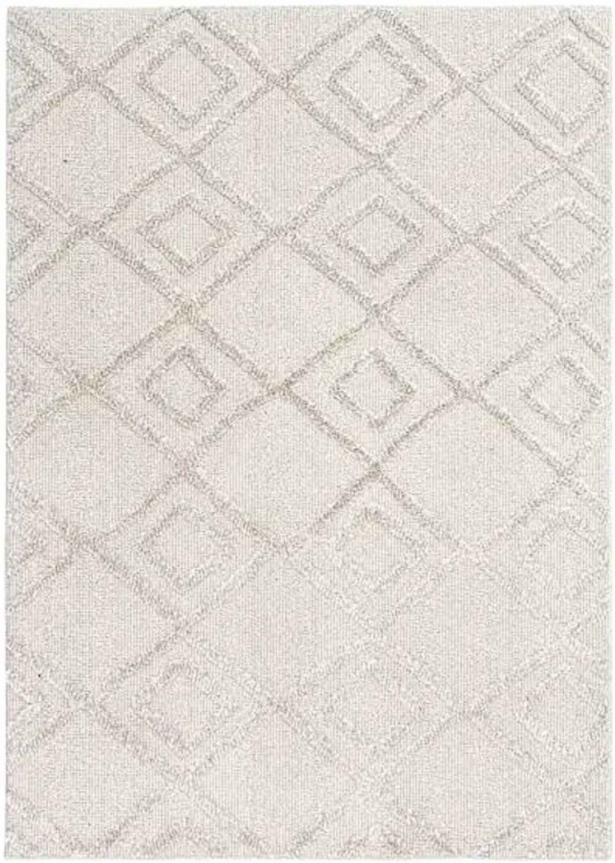 (D560) Brantley Grey Diamond Design Area Rug, 8x10
