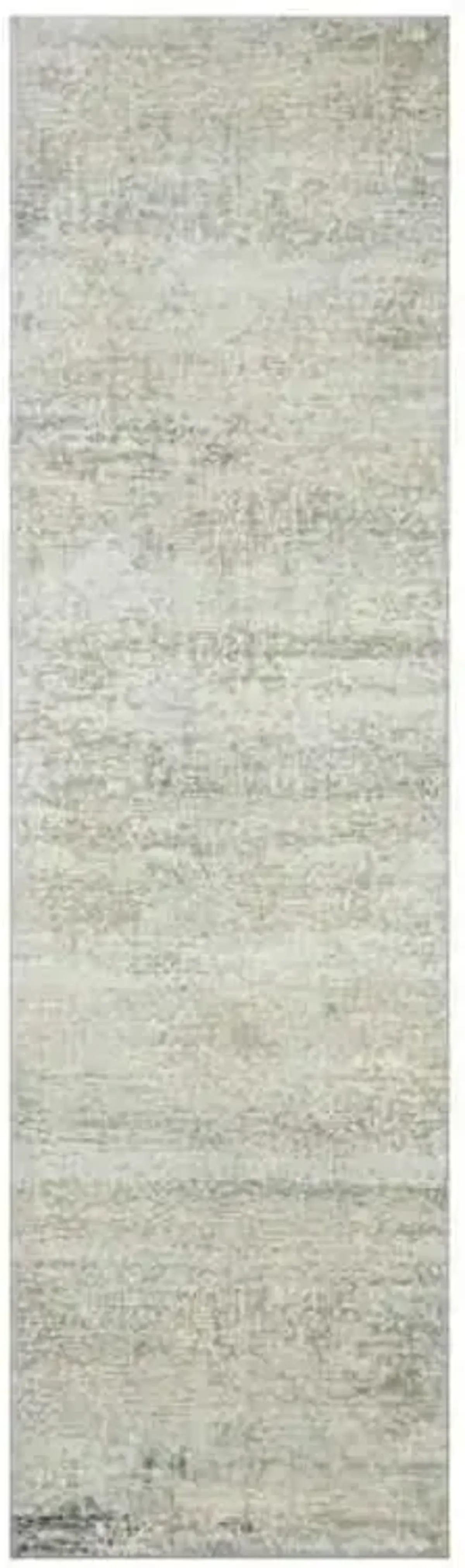 (D575) Freya Grey Modern Washable Runner, 2x7