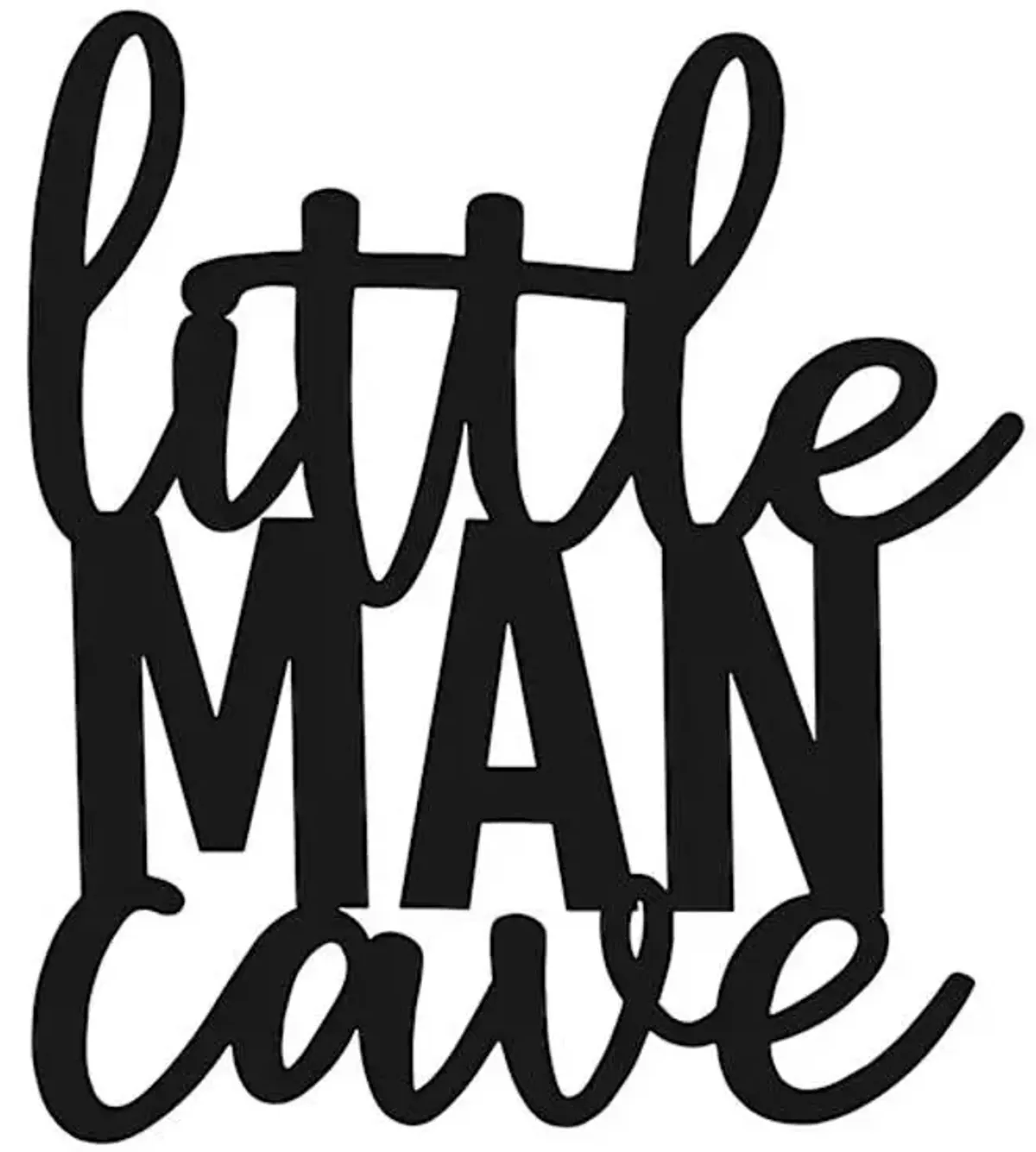 Little Man Cave Wall Sign, 14x16