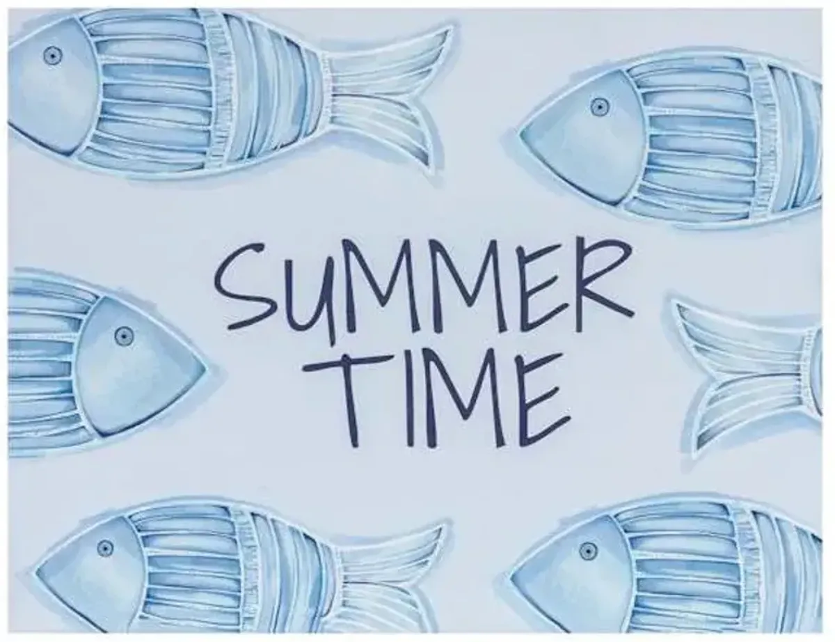 Tracey Boyd Summer Time Blue Canvas Wall Art, 8x6