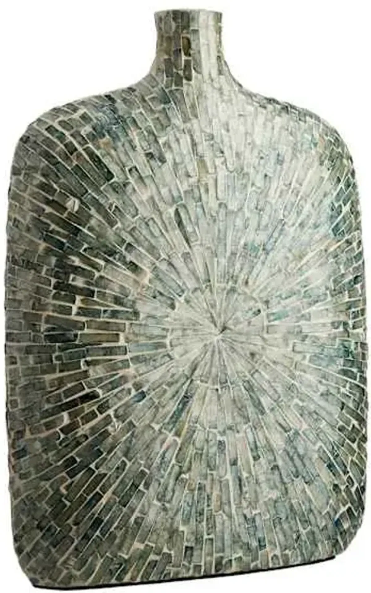 Ty Pennington Blue Capiz Mosaic Bottle Vase, 20"