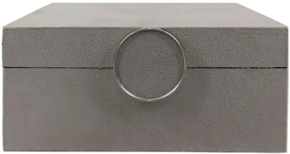 Grey Fabric Decorative Box, 8x4