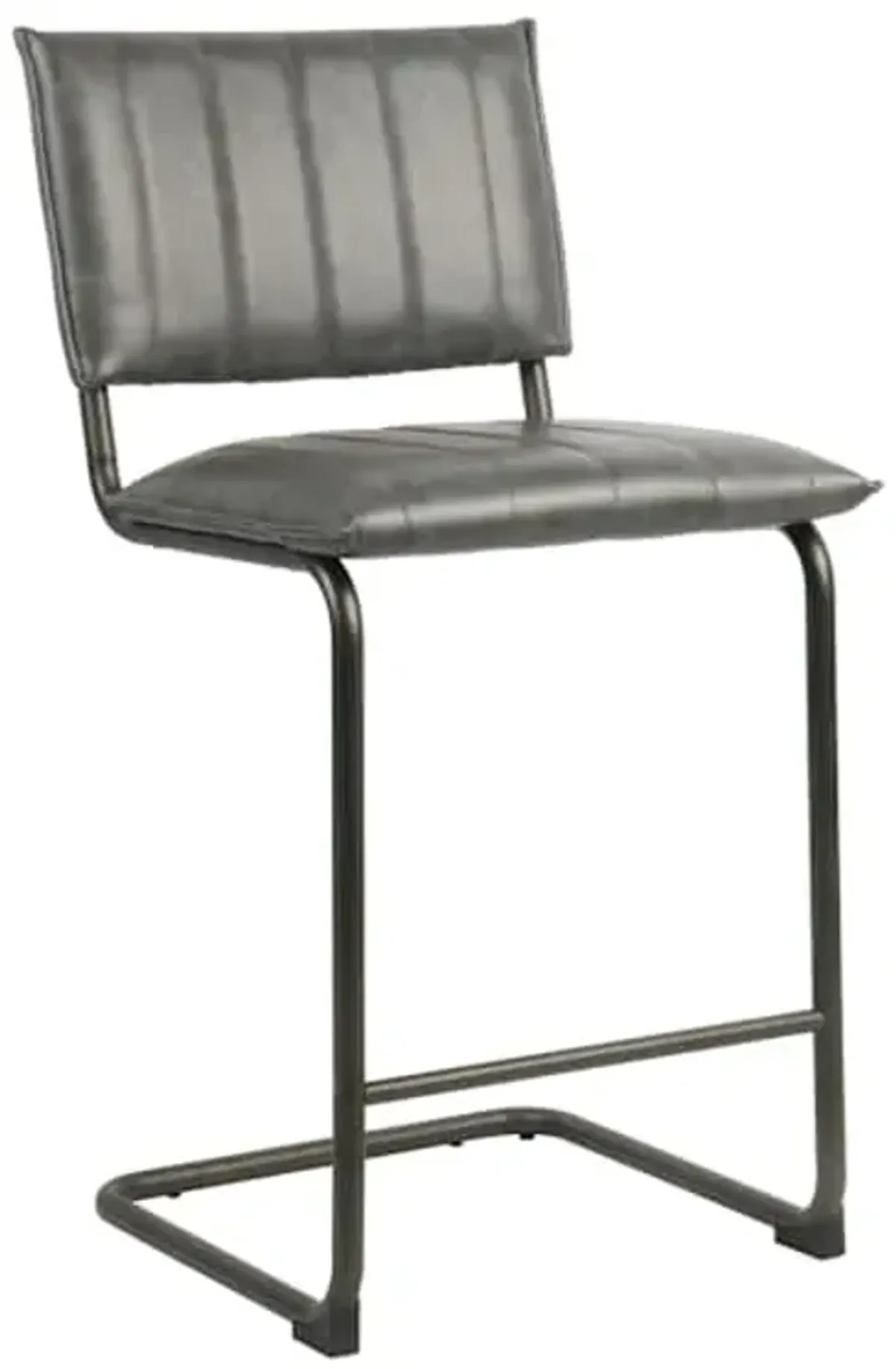 Crosby St. Luka Faux Leather Counter Stool, Grey