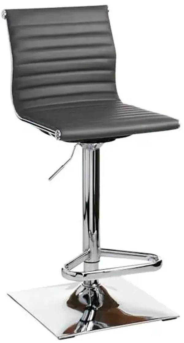Crosby St. Maxwell Adjustable Faux Leather Barstool, Grey
