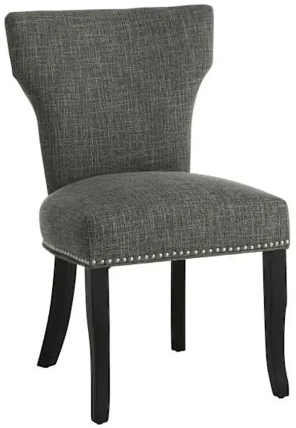 Jhene II Studded Back Dining Chair, Grey