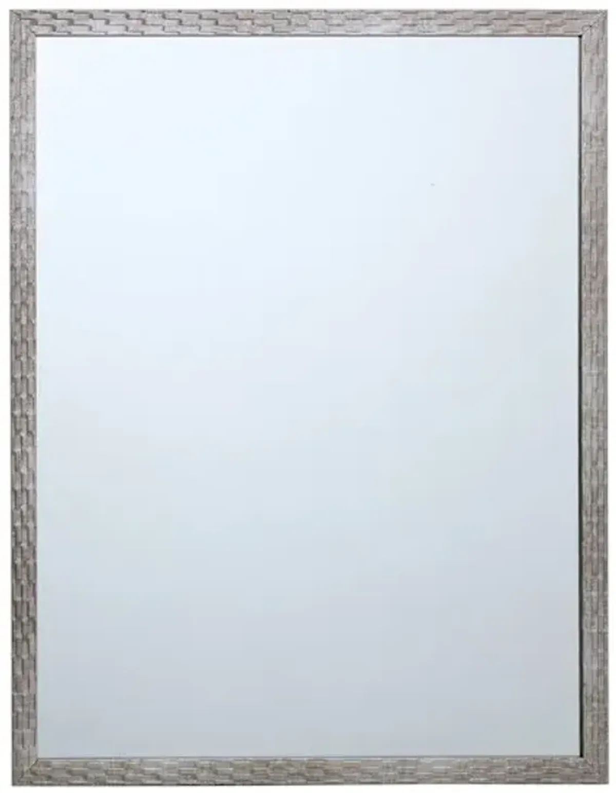 Metallic Woven Textured Framed Rectangle Wall Mirror, 22x28