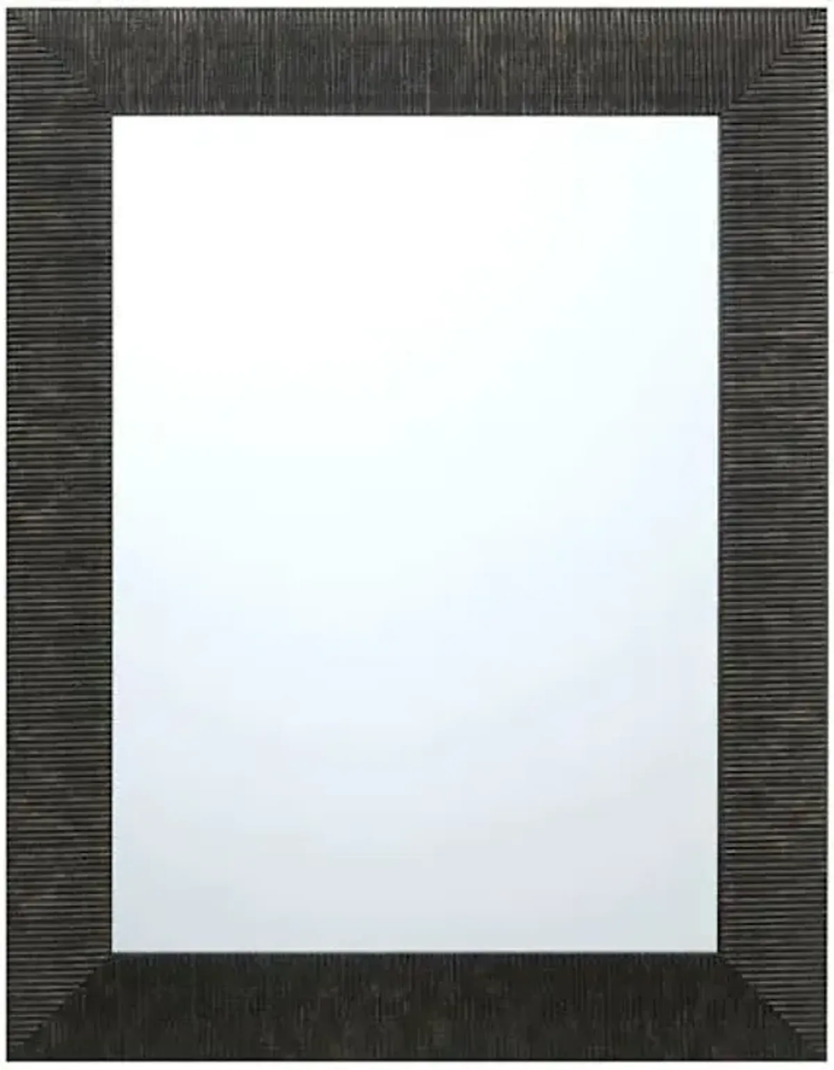 Grey Framed Ornate Rectangle Wall Mirror, 22x28