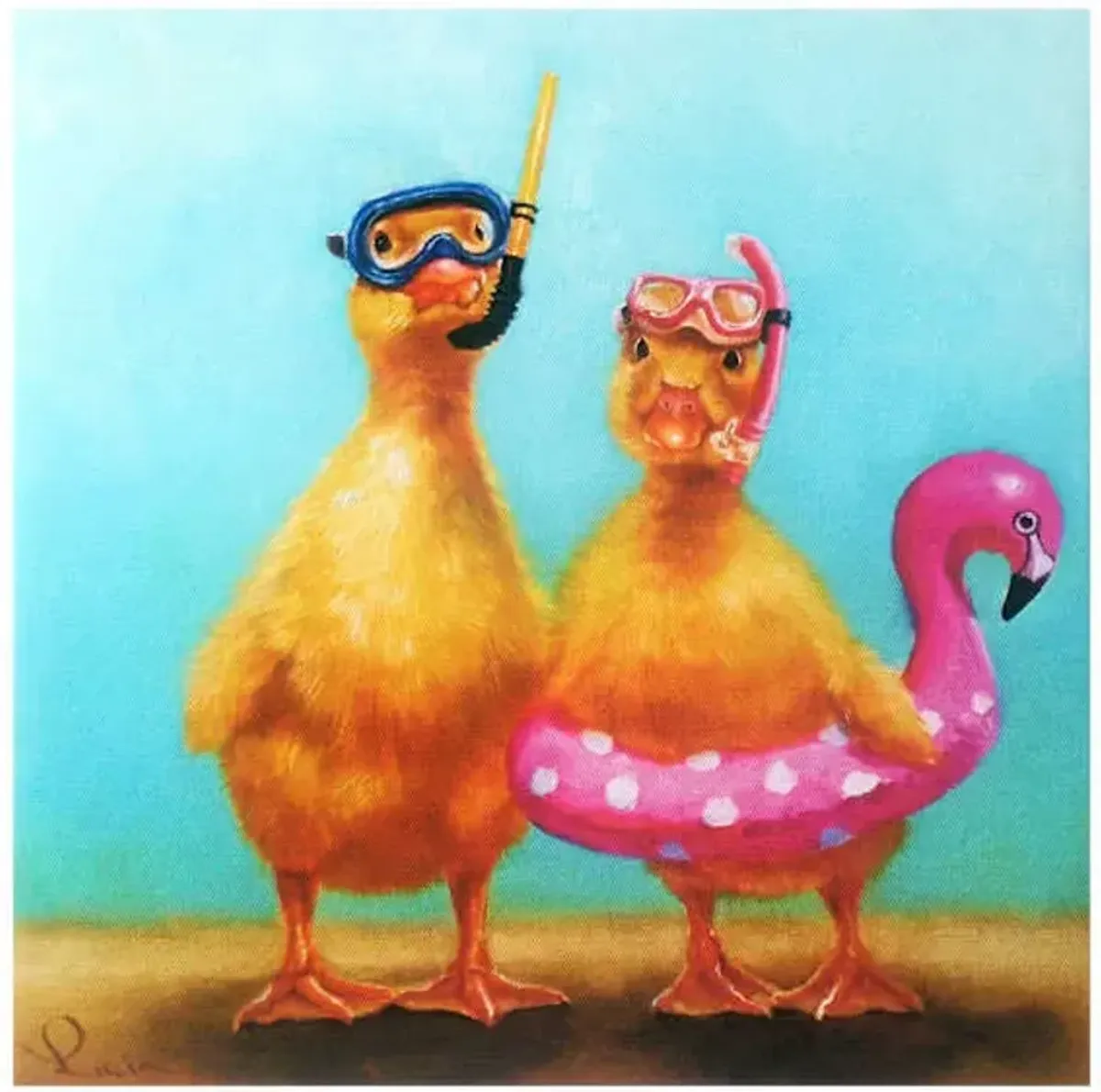 Pool Party Canvas Wall Art, 12"