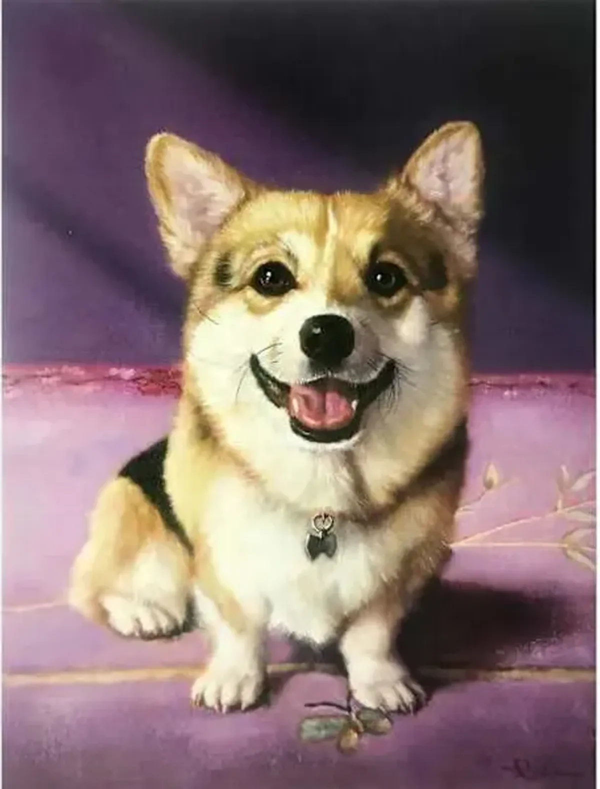 Corgi Canvas Wall Art, 12x16