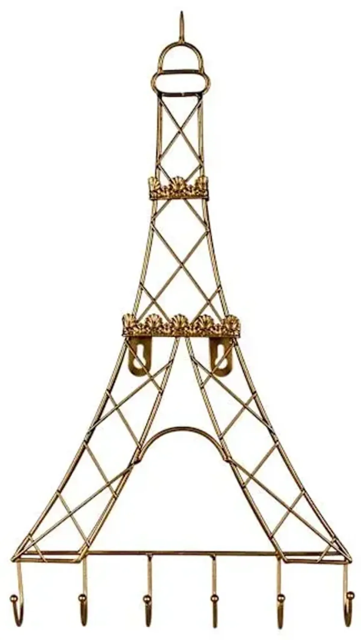 6-Hook Eiffel Tower Wall Hooks, 10x17