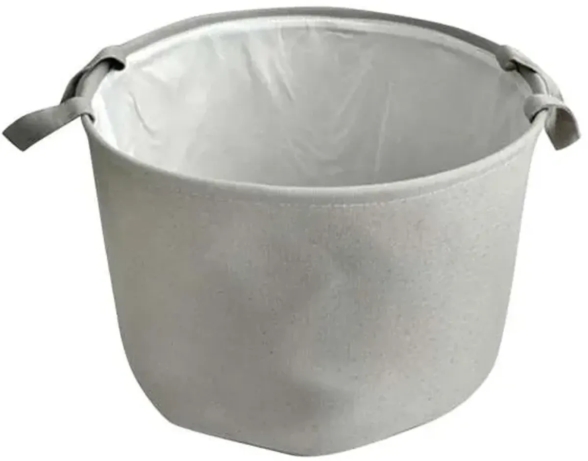 Tiny Dreamers Eva Grey Fabric Storage Baskets, Medium