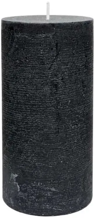 Black Unscented Pillar Candle, 3x6
