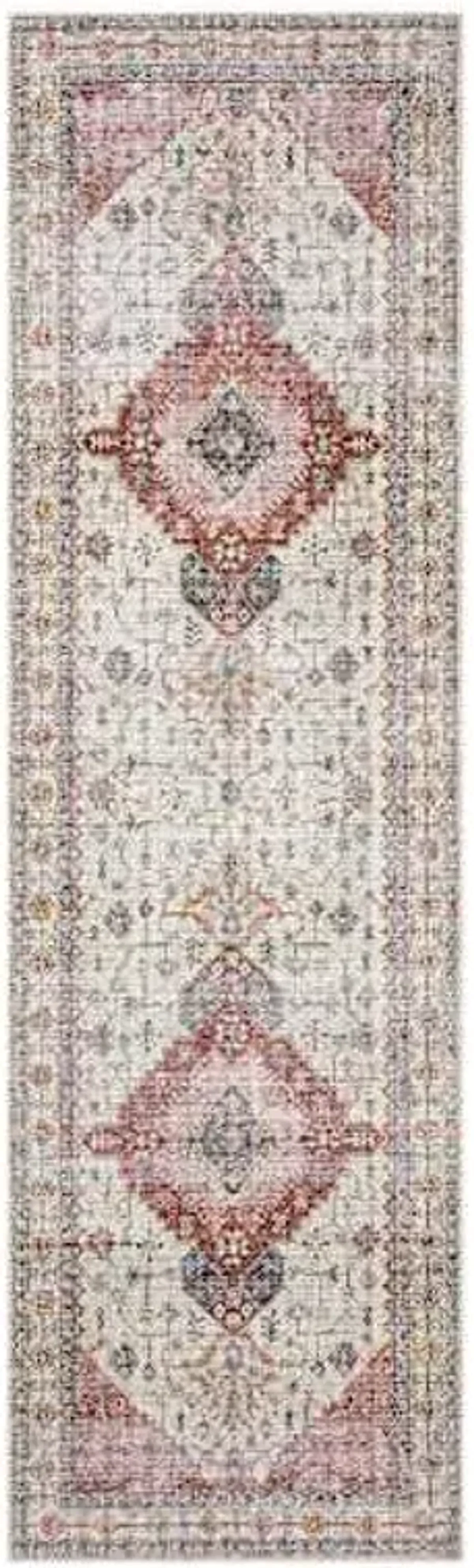 (D581) Khloe Multicolor Medallion Design Runner, 2x7