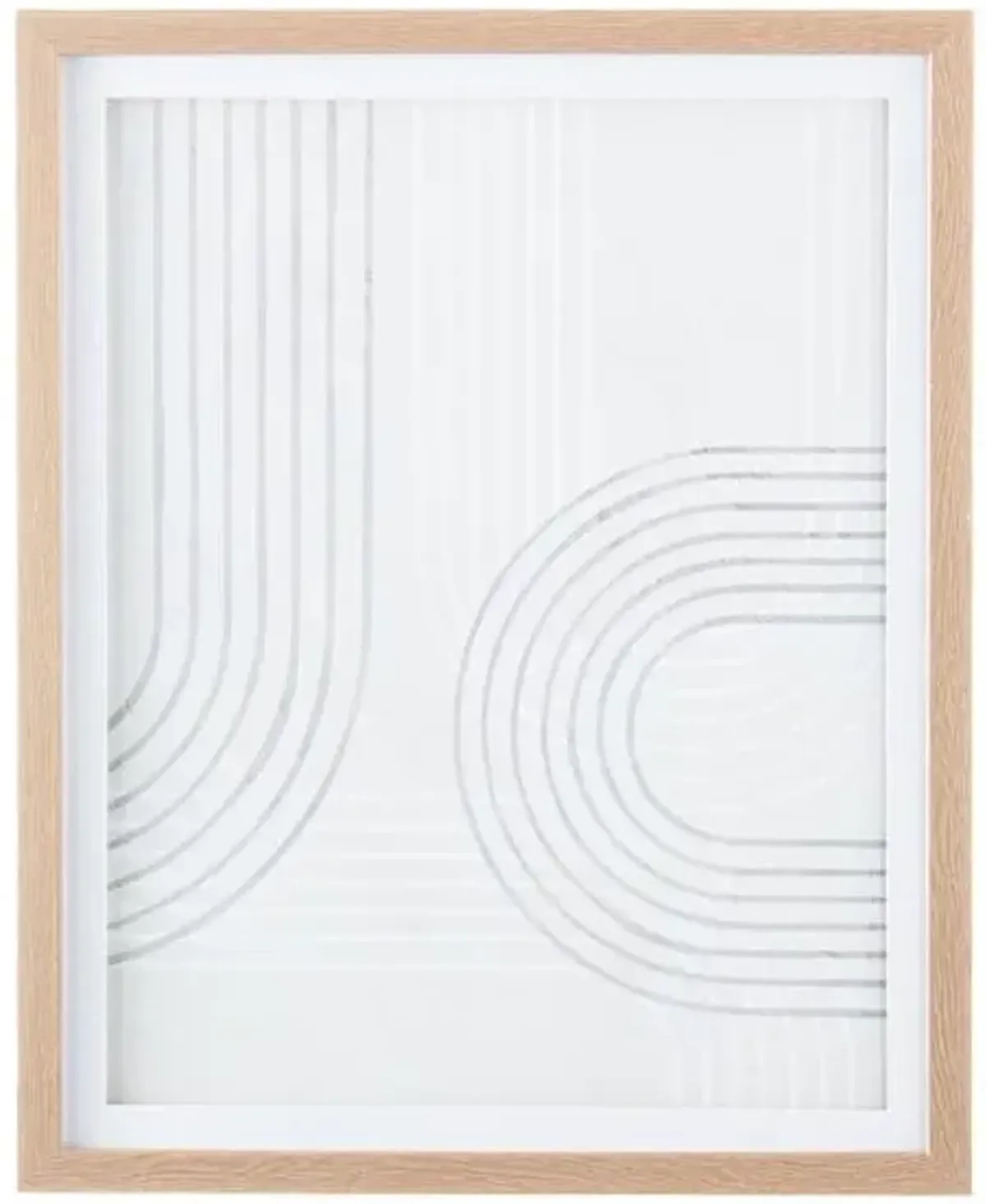 Crosby St. Glass Framed Nesting Lines Rainbow Print Wall Art, 17x21