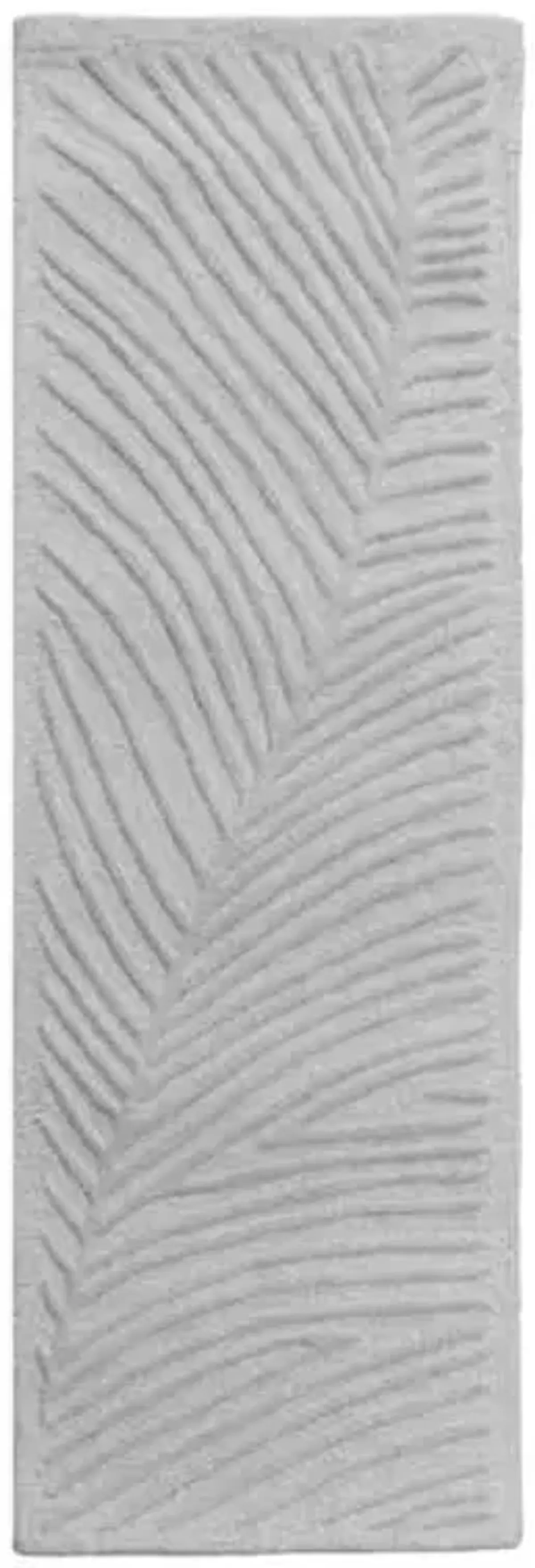 (A482) Crosby St. Neutral Palm Runner, 2x6