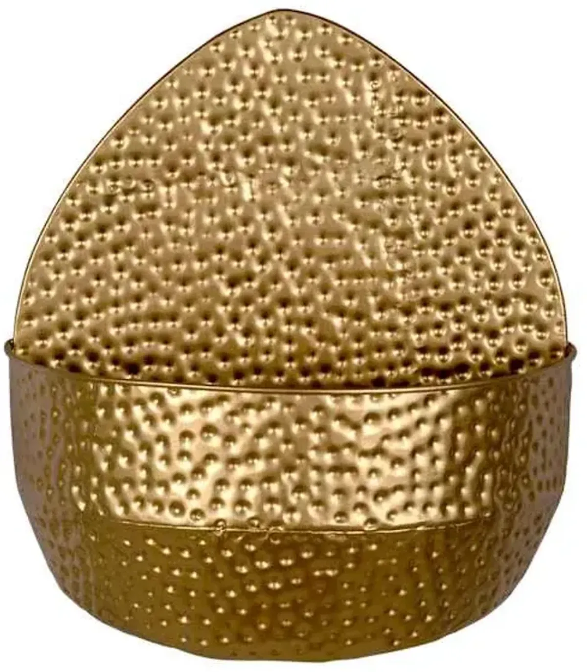 Crosby St. Textured Gold Metal Wall Planter, 10x12