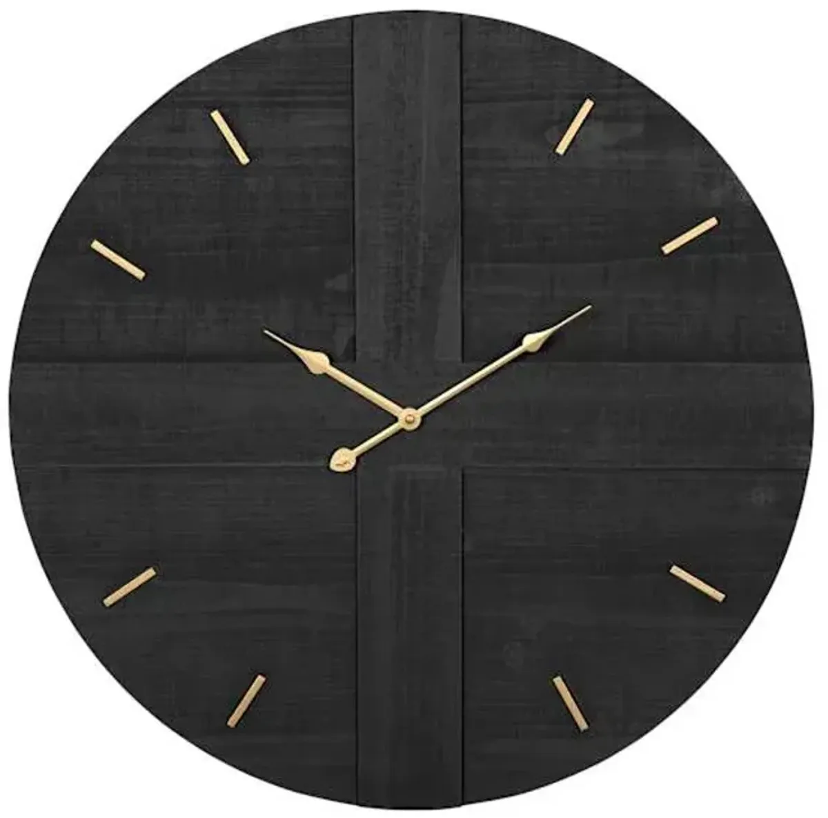 Crosby St. Dark Grey Modern Round Wall Clock, 24"