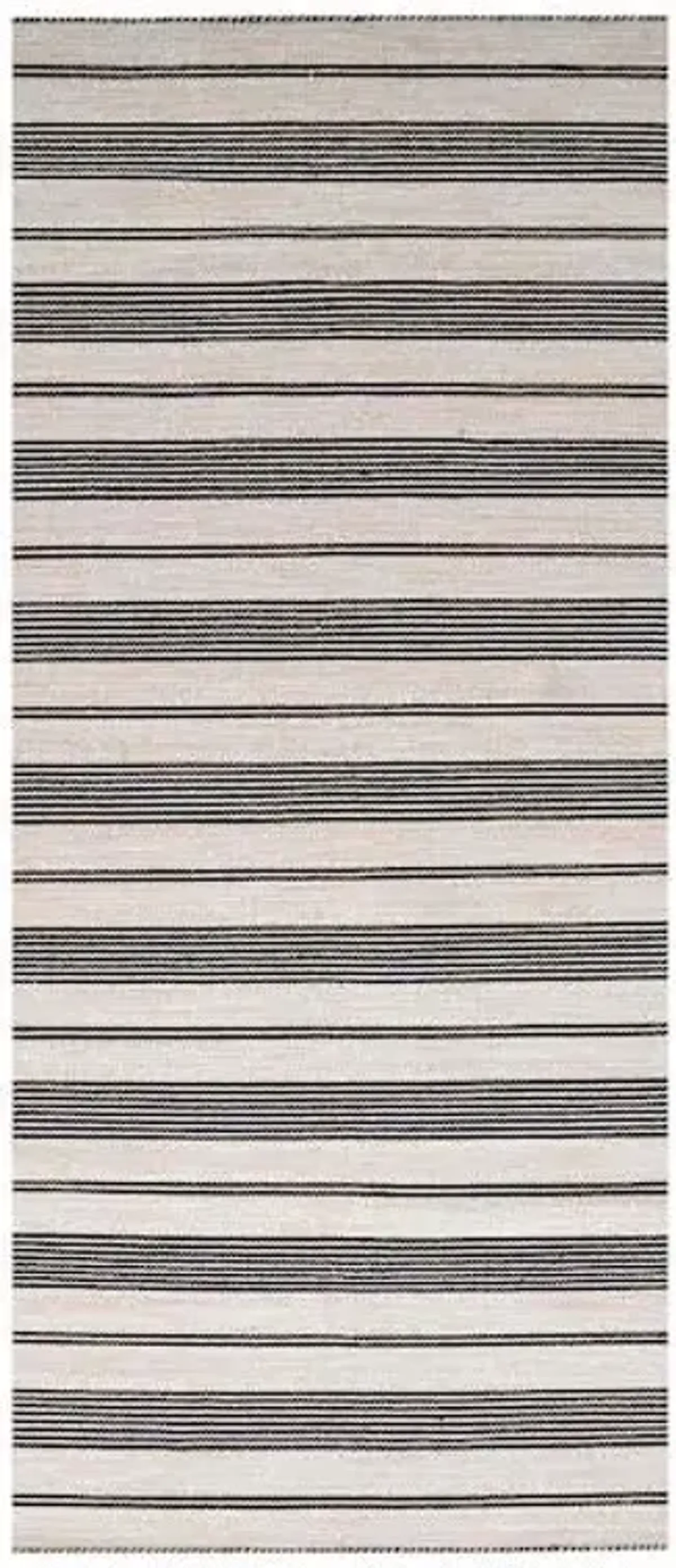 (B804) Santiago Navy & Ivory Striped Runner, 2x8