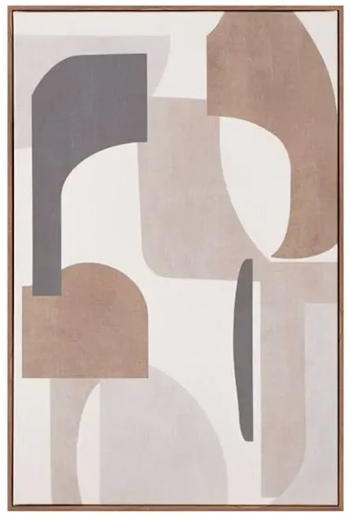 Framed Neutral Abstract Canvas Wall Art, 20x30