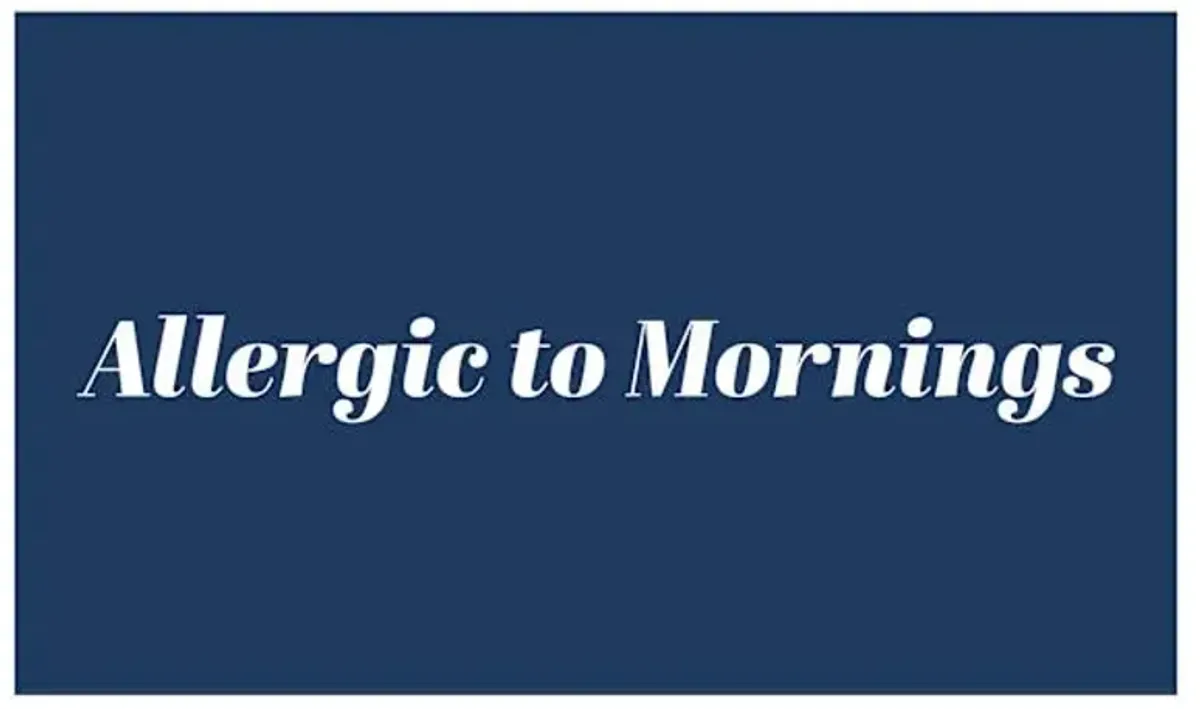 Venus Allergic To Mornings Navy Accent Rug, 26x45