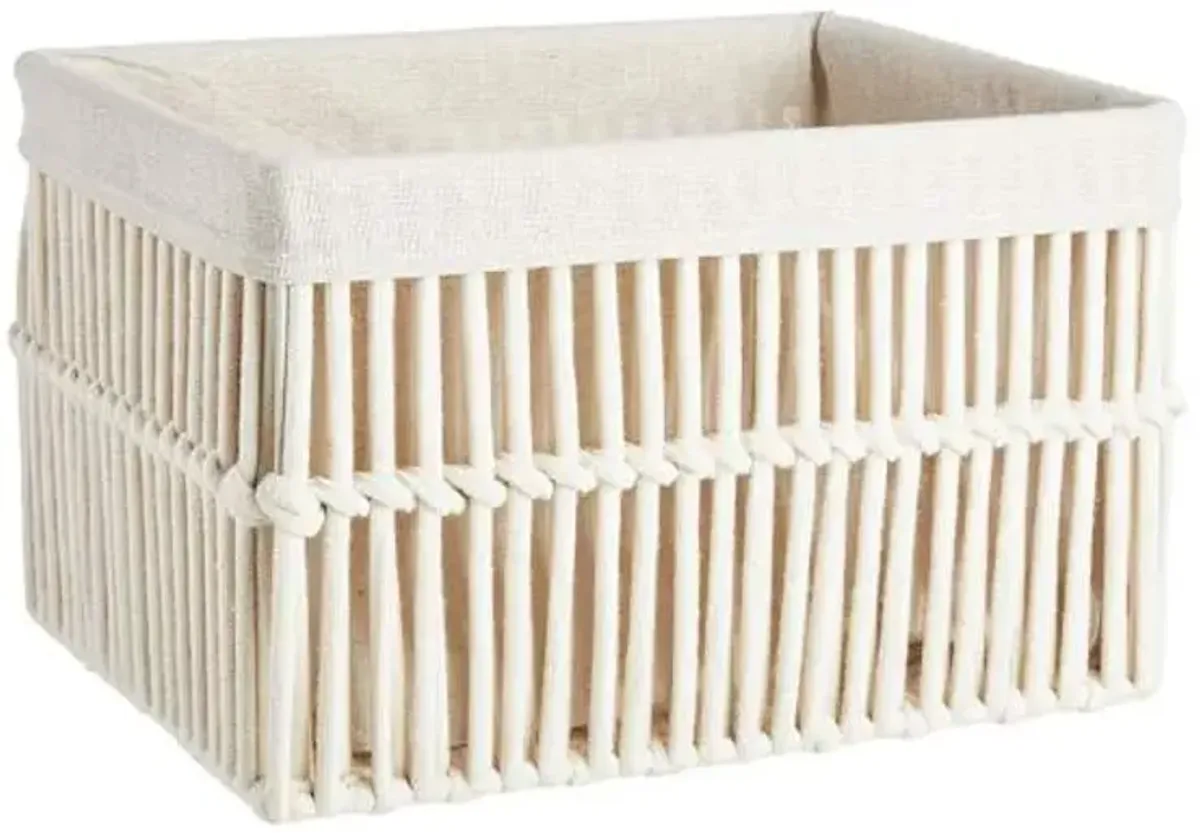 Poly Rope Rectangle Storage Basket, Medium