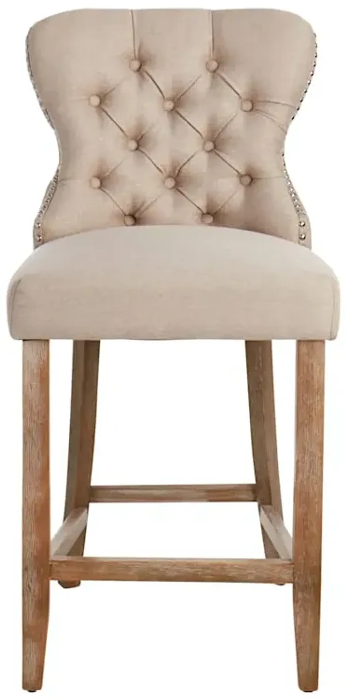 Ring Back Counter Stool, Linen