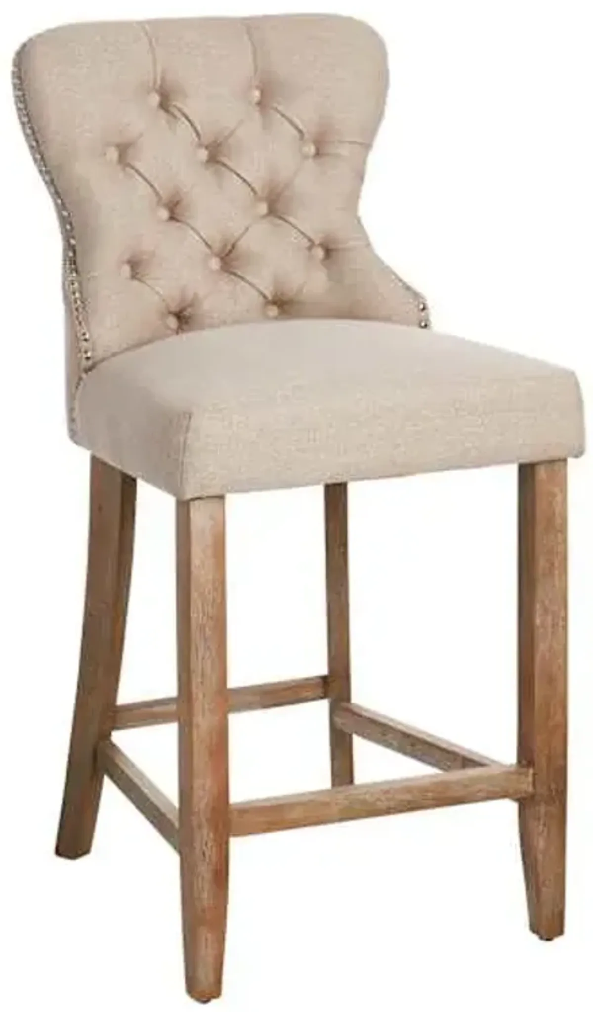 Ring Back Counter Stool, Linen