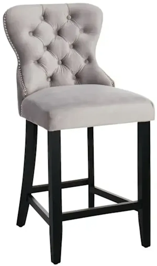 Ring Back Counter Stool, Grey