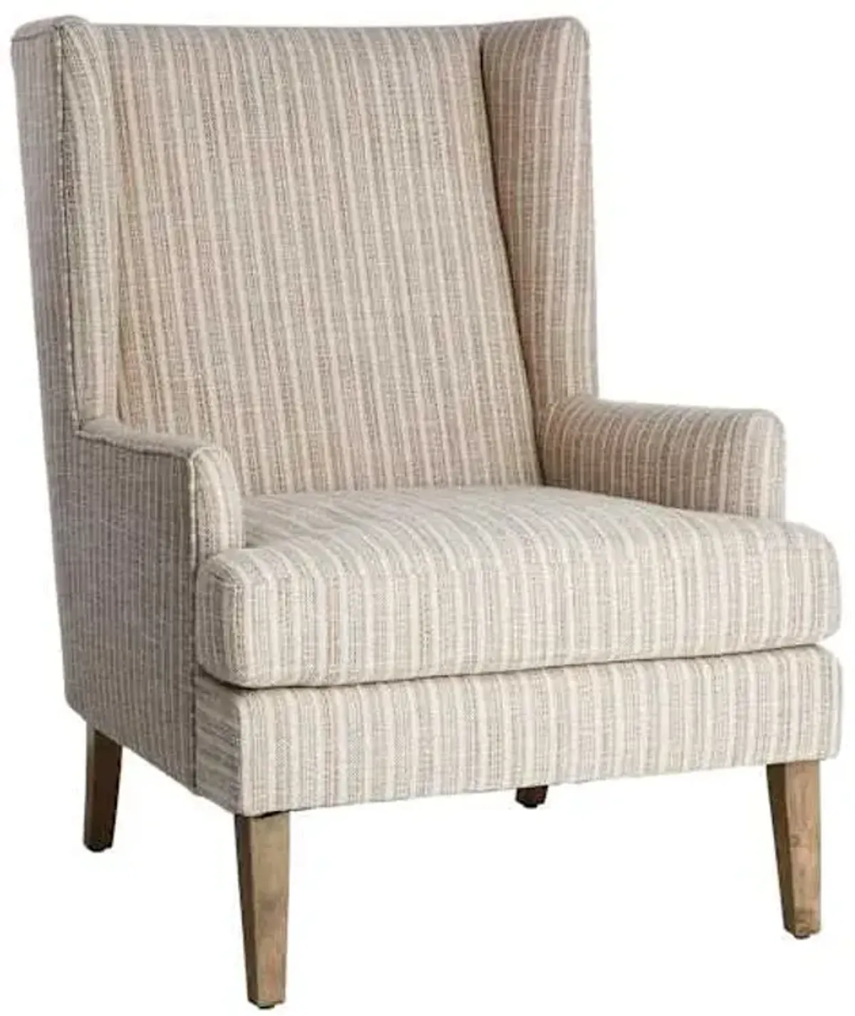 Asher Wing Accent Chair, Brown