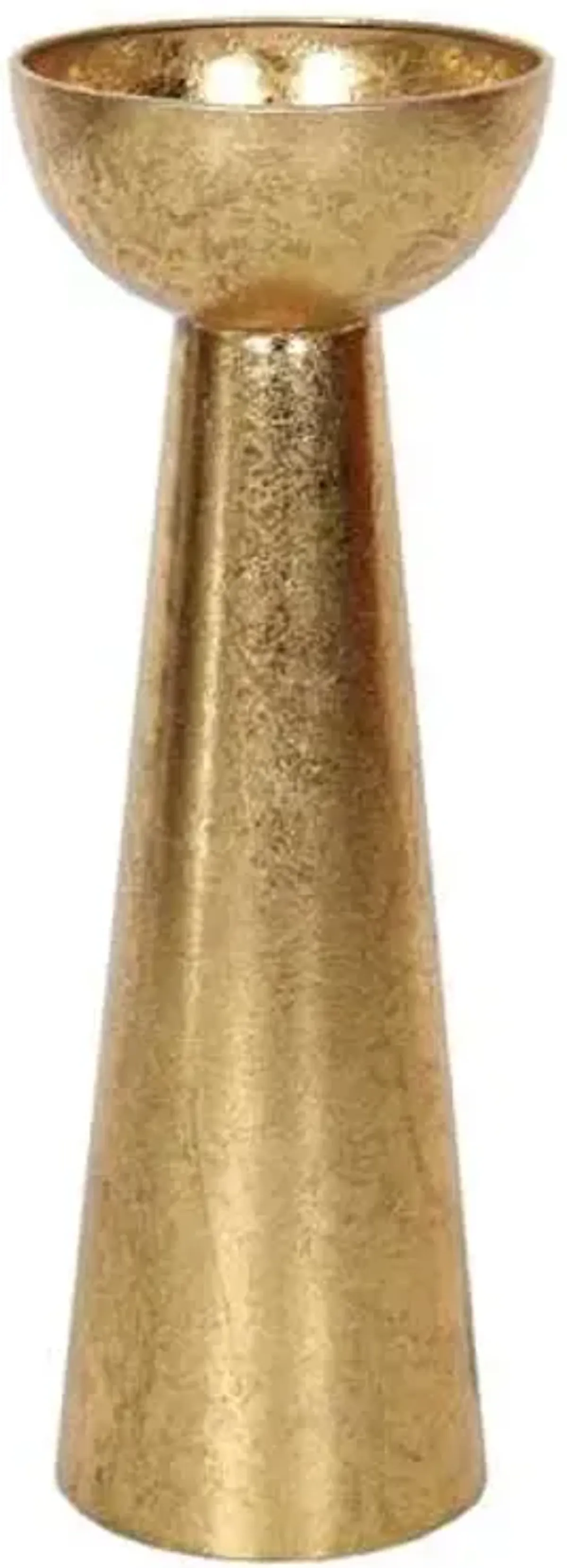 Gold Metal Candle Holder, 13"