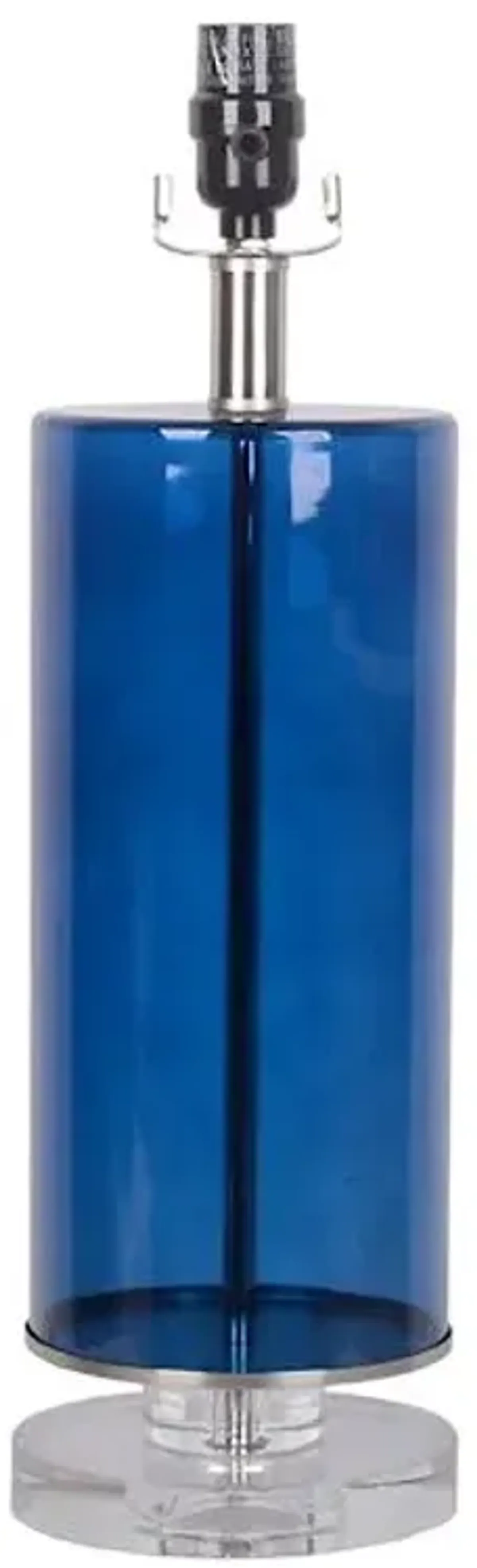Blue Glass Table Lamp, 19"