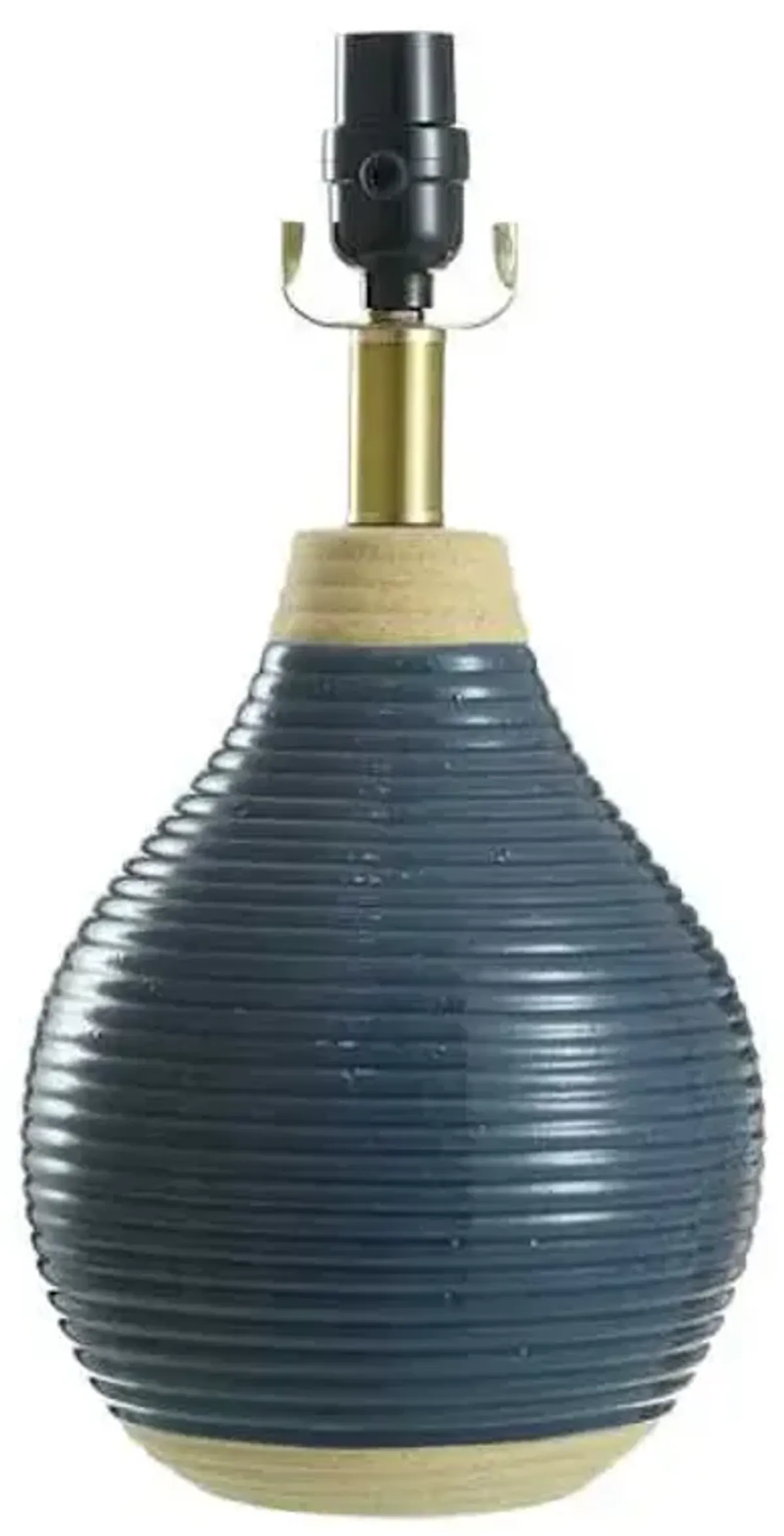 2-Tone Blue & Cream Accent Lamp, 15"