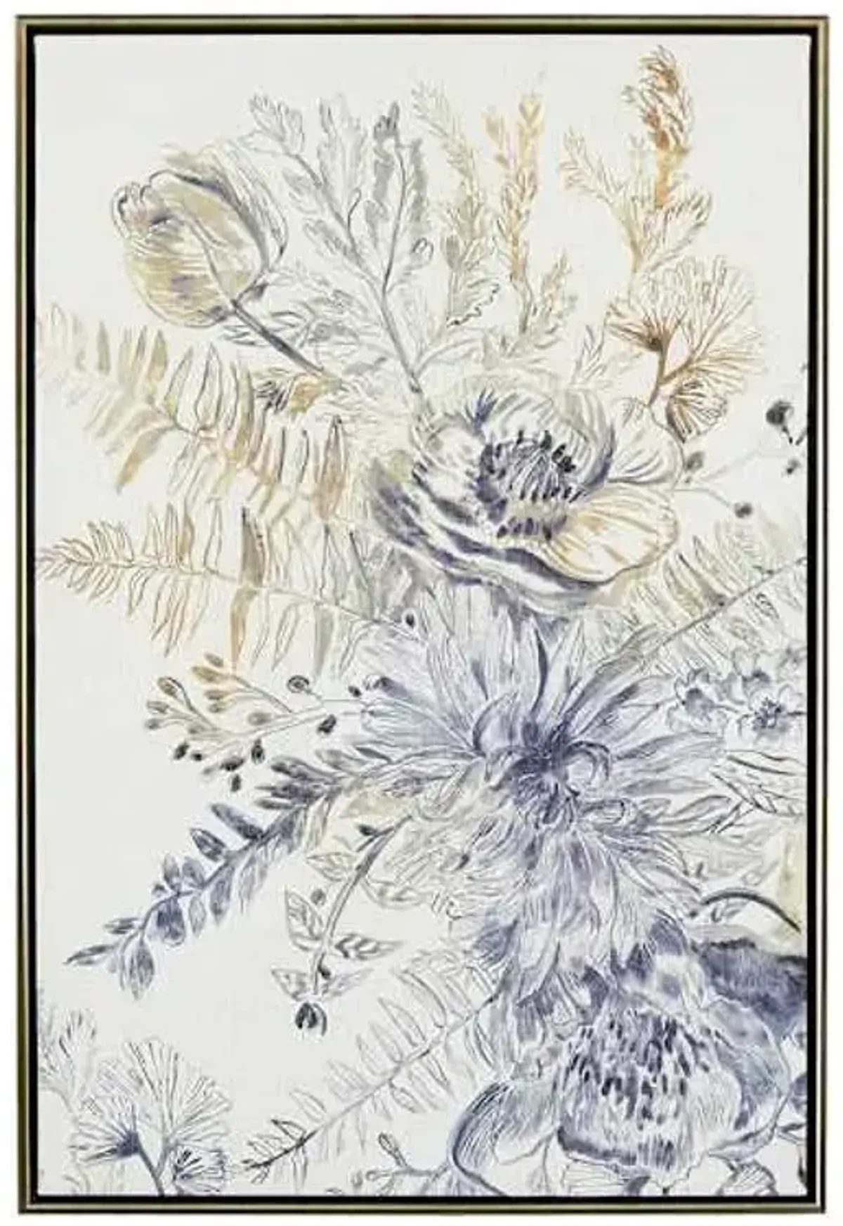 Framed Floral Canvas Wall Art, 25x37