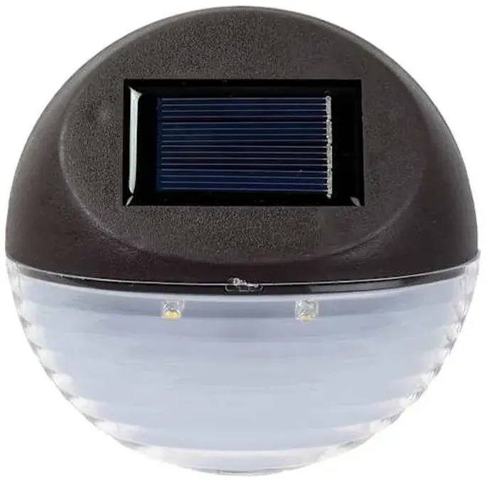 2-Lumen Solar Brown Circle Deck Light