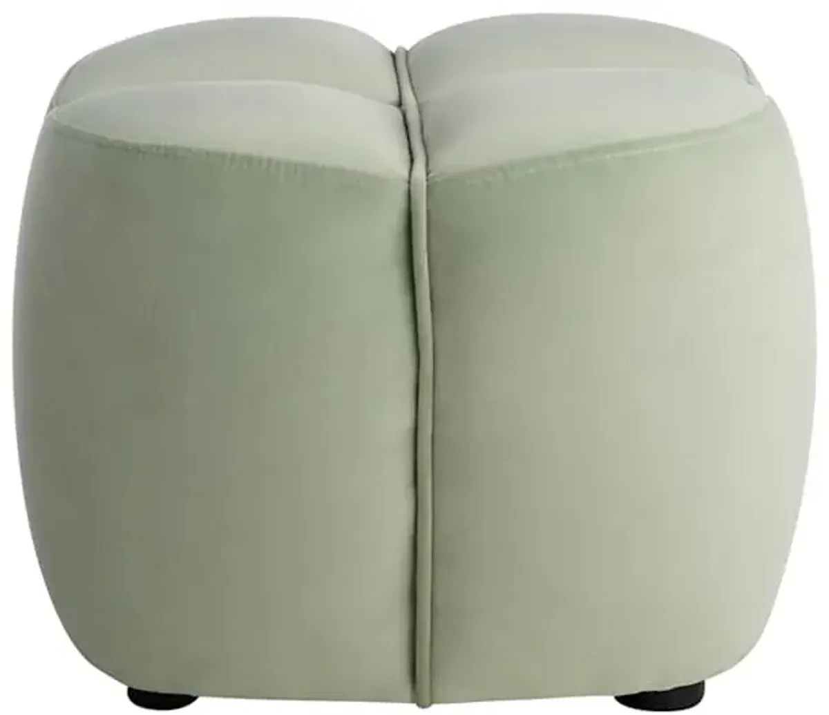 Tracey Boyd Petal-Like Shape Ottoman, Sage