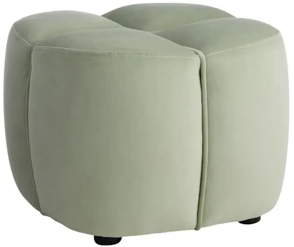 Tracey Boyd Petal-Like Shape Ottoman, Sage