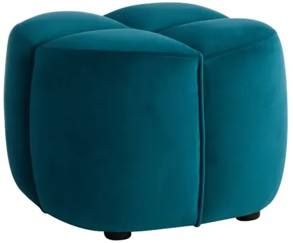 Tracey Boyd Petal-Like Shape Ottoman, Teal