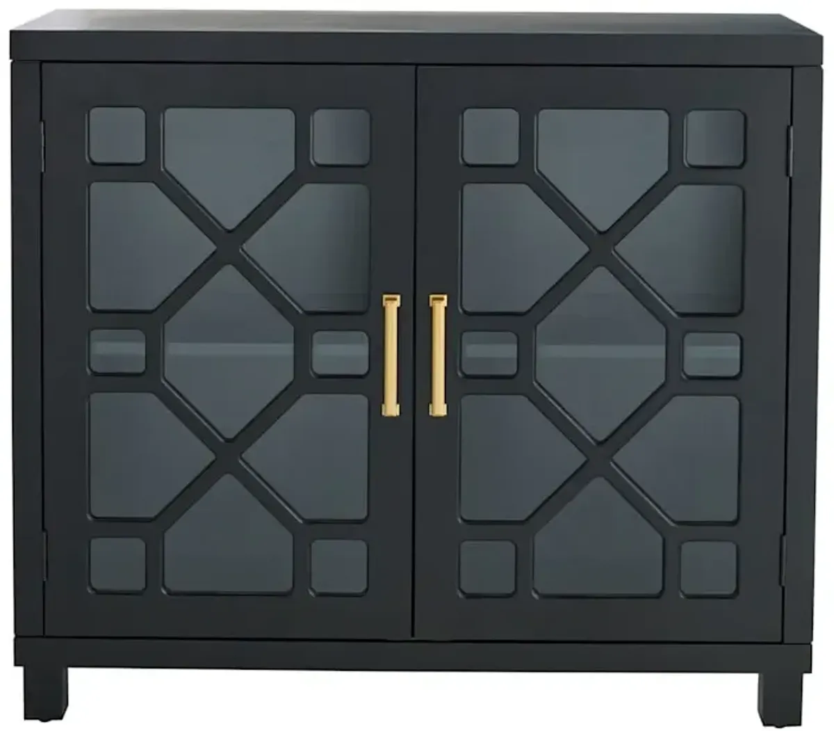 Providence Merrick Black Glass Pane Cabinet