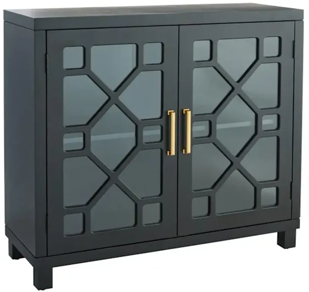Providence Merrick Black Glass Pane Cabinet
