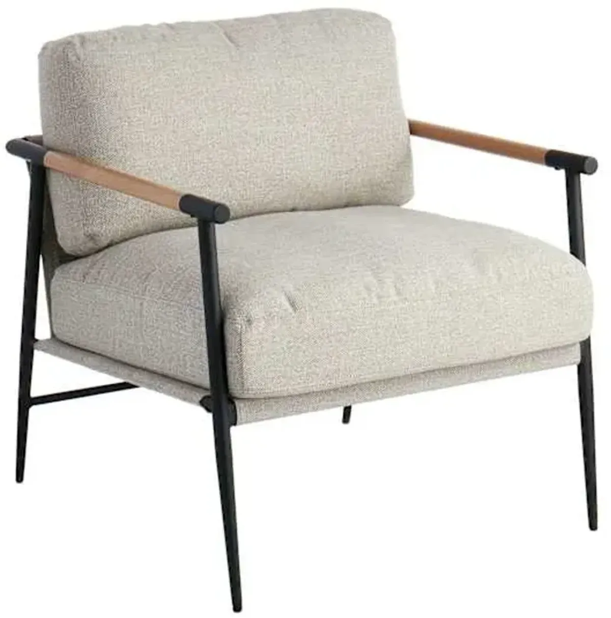 Cruz Metal Accent Chair, Grey