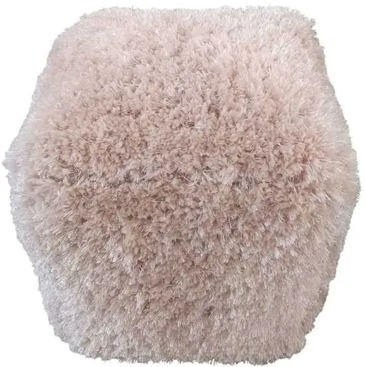 Sammy Shag Pouf, Pink